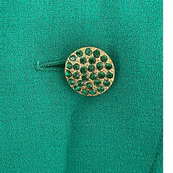 Vintage Carlisle 100% Wool Dress Green Midi Women's Size 8 Classic Retro - Picture 9 of 11